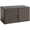 Costway 88 Gallon Garden Patio Rattan Storage Container Box Bin Shelf Black\Brown